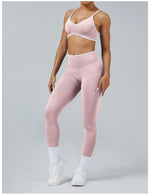 2PCS Yoga Suit Seamless Sports Set Gym Outfits Women Tracksuit Running Workout Clothes Sports Bra Athletic Wear Yoga Clothing
