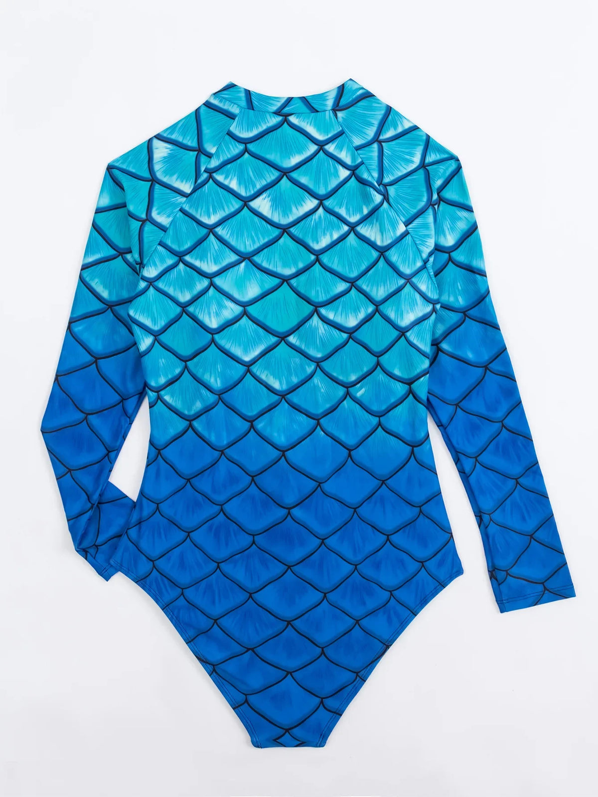 2026 NewFish Scale Printed Surfing Suit for Women,Long Sleeve One-Piece Swimsuit,Zipper Competitive High Elasticity Bikini