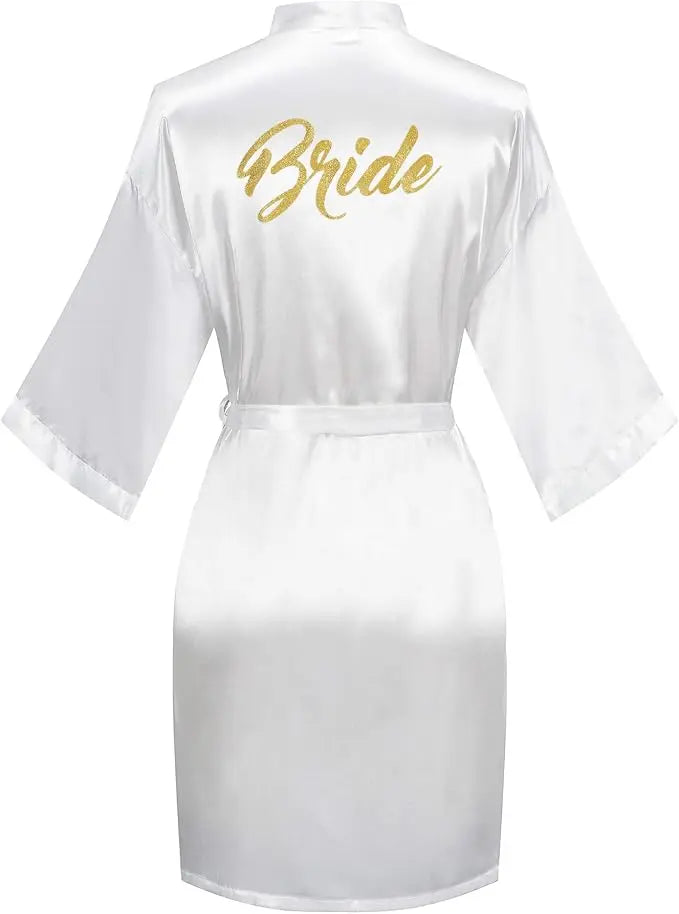 Women Bridal Robe For Bride And Bridesmaid Getting Ready Wedding Party Bathrobe