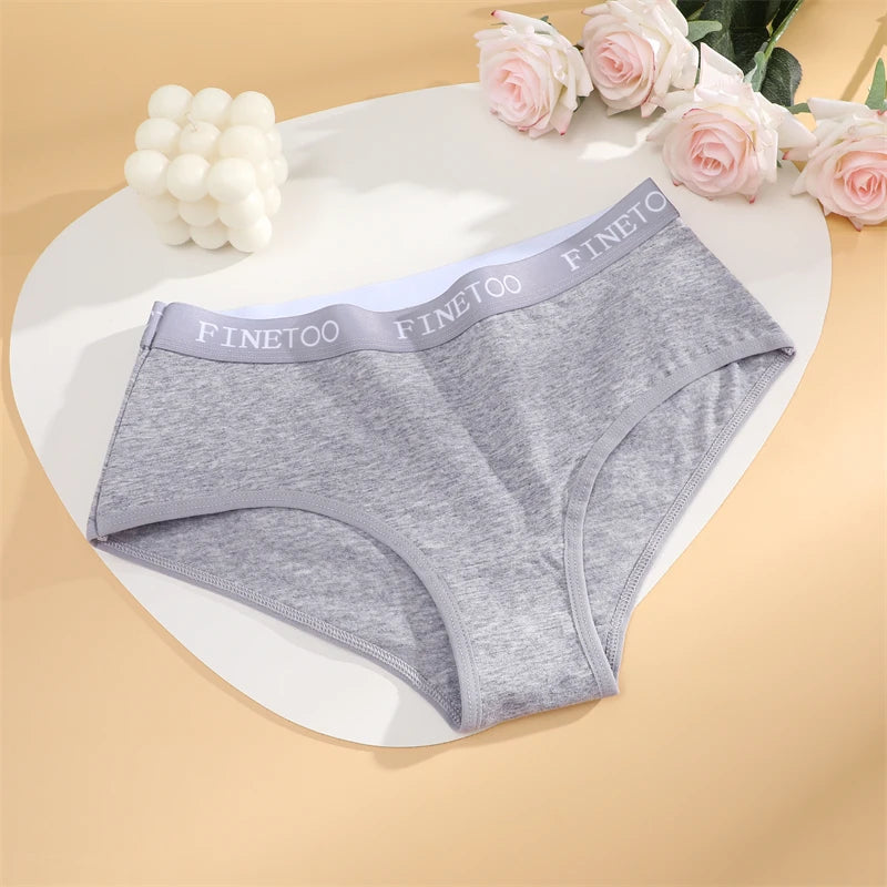 Women's Cotton Briefs Letter Belt Underwear Women Panties Sexy Breathable Briefs Female Stretch Ladies Soft Comfortable Lingerie