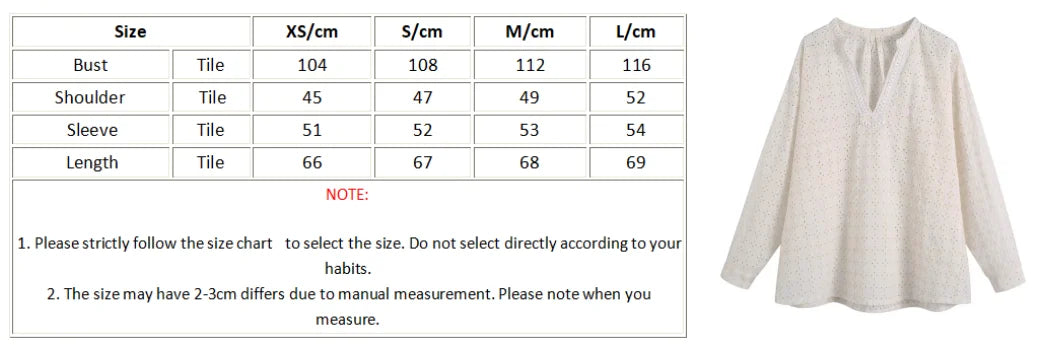 Foridol Embriodery Lace Cotton Blouse Shirt Women V Neck Vintage Hollow Out Tops Autumn Winter Casual Office Ladies Blouse Blusa