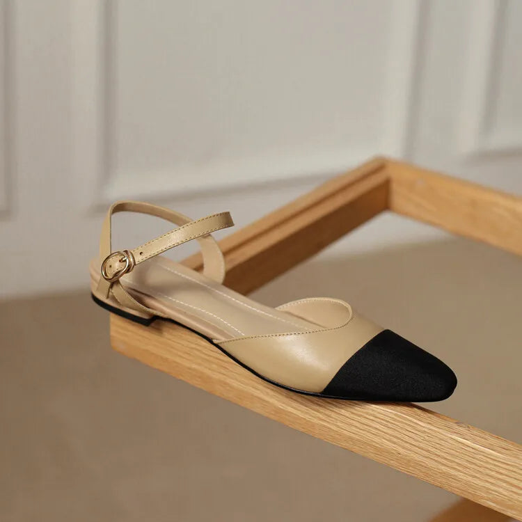 New 2025 Summer Women's Sandals Elegant Medium Heel Toe Mules Comfortable Office Women's Shoes Buckle Heels Dress Shoes