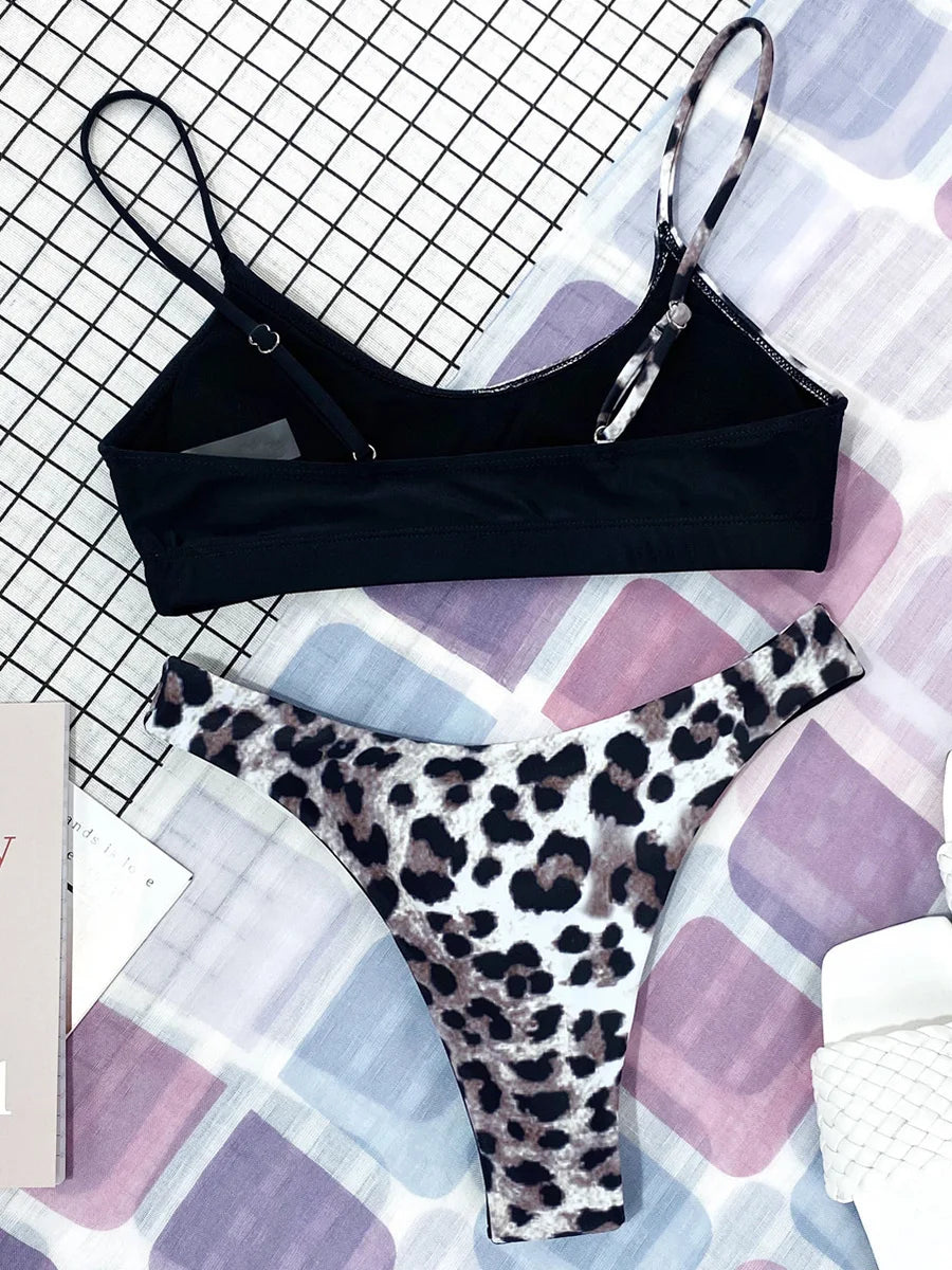 2026 Sexy Leopard Brazilian Bikini Female Swimsuit Women Swimwear Two Pieces Bikini Set High Cut Push Up Bathing Suit Swim Lady
