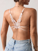 Butterfly lace Backless Style sexy bras Fashion Comfortable women's bra Front closure push-up bra