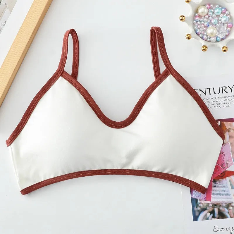 Women Wireless Bra Comfort Cotton Fabric Padded Bras Sexy Lingerie Small Cup Tube Top Removable Pads Brassiere One Size