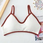 Women Wireless Bra Comfort Cotton Fabric Padded Bras Sexy Lingerie Small Cup Tube Top Removable Pads Brassiere One Size