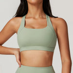 Women Cross Strap Sports Bra Top Women Push Up Sport Bra Yoga Gym Crop Top Brassiere Fitness Top Sport Bra Breathable Bras