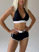 Sexy High Waist Bikini Shorts 2026 Women Swimsuit Two Pieces Swimwear Female Sports Casual Bikinis Set Black Bathing Suits Pool