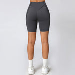 Yoga Shorts Women Fitness Shorts V-shaped Waist Running Cycling Shorts Breathable Sports Leggings Workout Gym Shorts