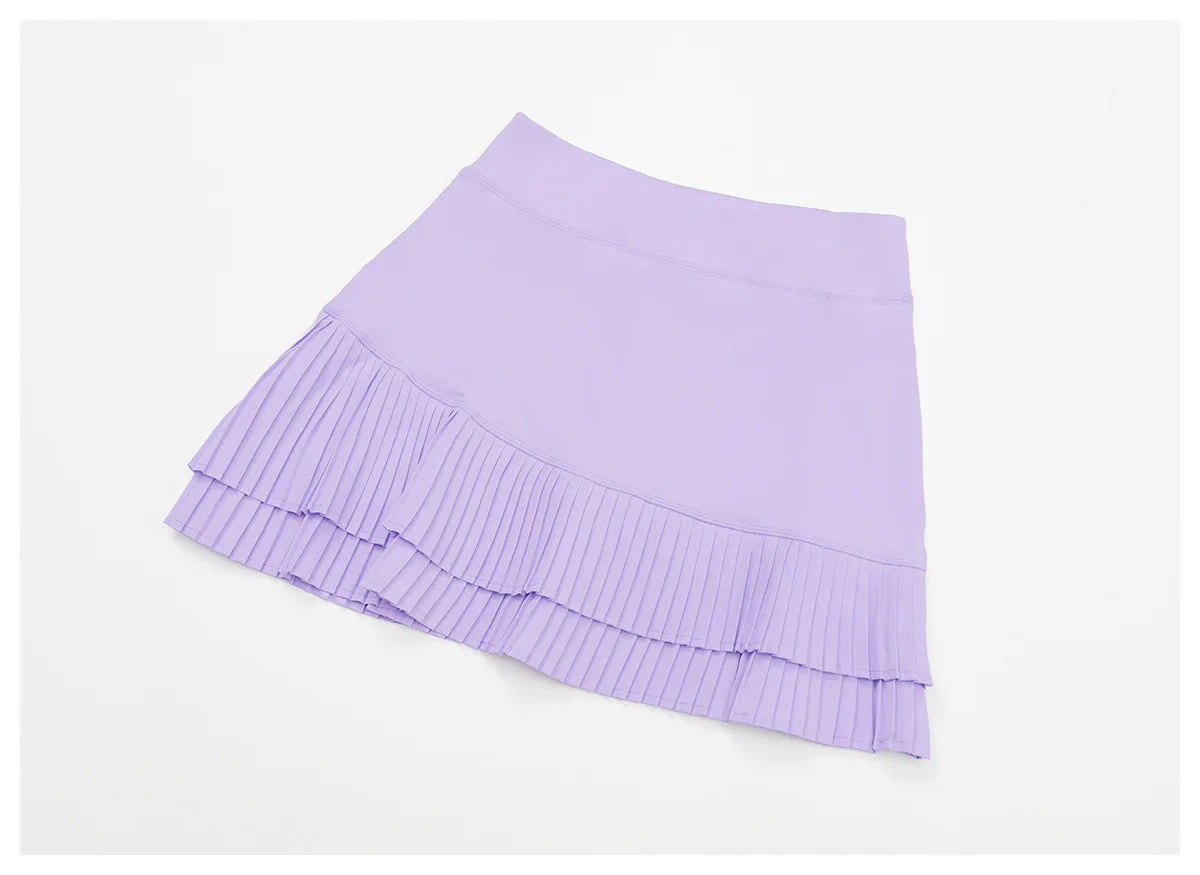 Pleated Tennis Skirt for Women with Pocket Shorts Women's High Waisted Wrapped Around Tummy Control Athletic Golf Yoga Skorts