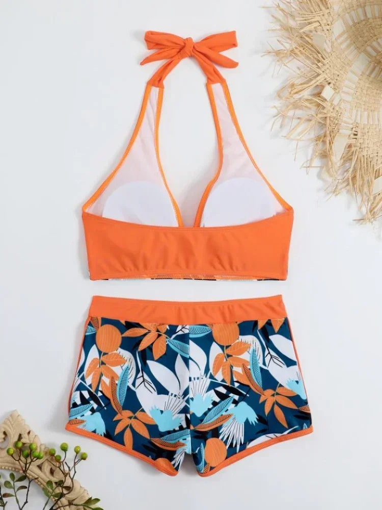 Sexy High Waist Bikini Shorts 2026 Women Swimsuit Two Piece Swimwear Female Bikinis Set Sports Bathing Suits Brazilian Biquini
