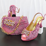 Doershow Lastest Italian Design Fashion Style Ladies Shoes with Matching Bag Set 2026 Nigerian Shoes and Bag Set!HG1-1
