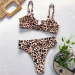 Snakeskin Female Swimsuit High Waist Bikini Women Swimwear Two-pieces Bikini Set Hollow Out Bather Bathing Suit Swim Beachwear