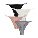 4Pcs/Set Women G-String Thongs Seamless Panties Sexy Lingerie Low Rise Female G-String High Cut Pantys Underwear