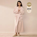 Long Flannel Robe for Men Women Warm Home Pajamas Loungewear 2026 Autumn Winter New Thick Coral Fleece Couple Bathrobe