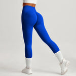 Seamless High Elastic Yoga Pants Side Pocket Design Tummy Control Butt Lift Running Training Sport Leggings For Women