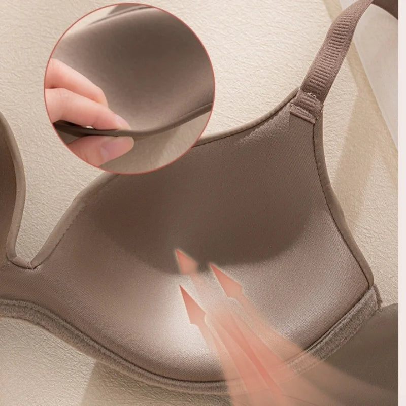 Women Wireless Fixed Mold Cup Smooth Bra Adjustable Strap Integrated Fixed Cup Lingerie Skin-Friendly Underwear S-XL Intimates