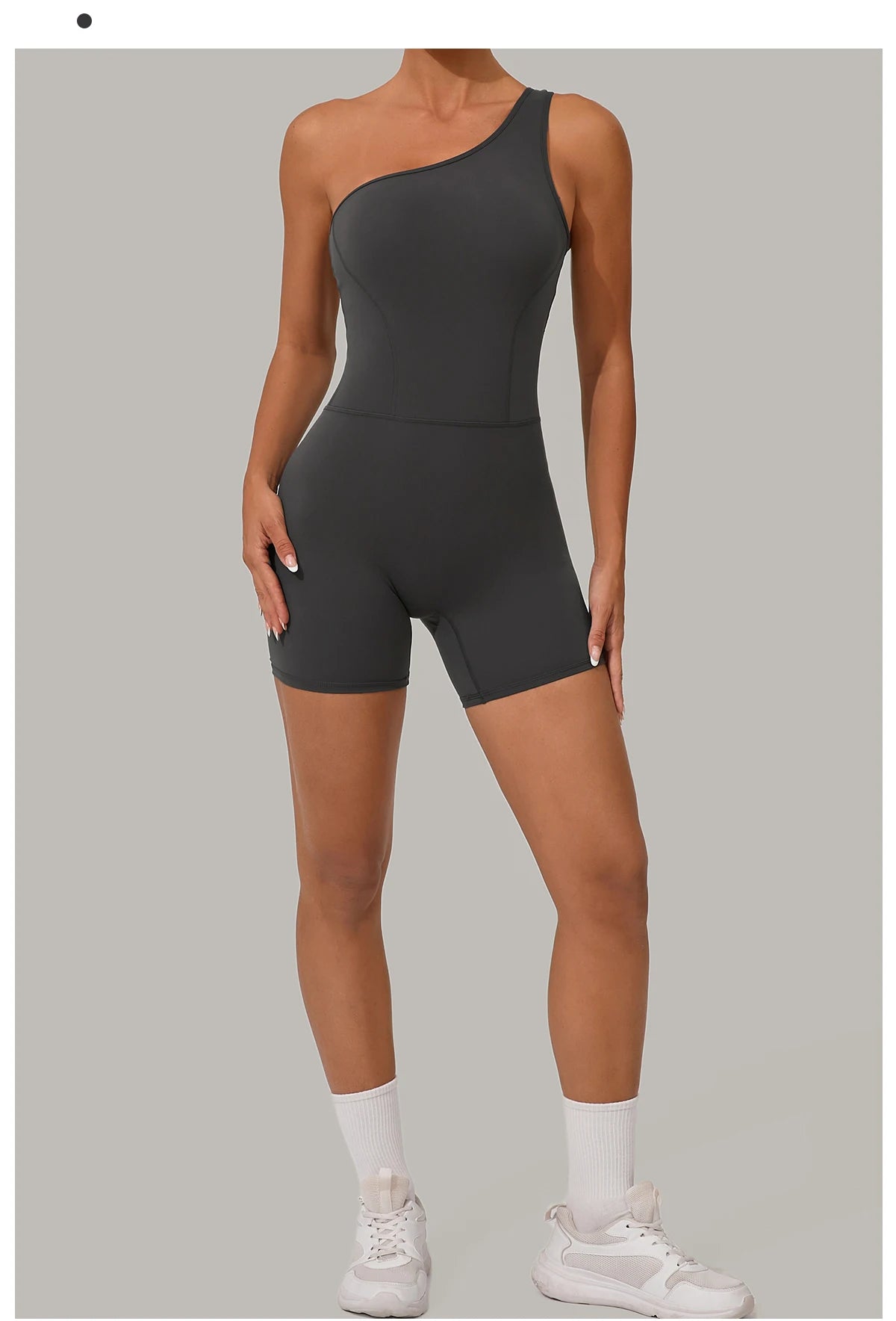 One Shoulder Women Sports Jumpsuit Sleeveless Yoga Rompers Backless Sportswear Women Workout One Piece Bodysuits Female