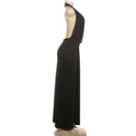 Temperament Halter Neck Party Dresses Women Sexy Deep V-neck Backless Package Hip Slit Dress Hot Girls Club Banquet Vestidos