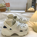 Cute DIY Bow knot Fashion Clogs For Women Indoor Street Slippers Thick Sole Female Summer Shoes Soft EVA Girls Beach Sandals