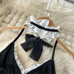 Women's Sexy Bow Lace-Up Sensual Dress Set Fashion Uniform - Trendy Comfortable Dress Ensemble for Adults New