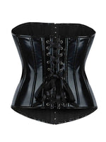 New European and American leather breasted glossy leather court corset waist corset