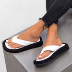 2026 New Arrivals Summer Fashion Black Flip Flops Flat Sandals Women Leisure White Slides Shoes Comfy Walking Beach Footwear