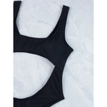 Sexy Tummy Cut Out Ribbed Backless One Piece Swimsuit Women Swimwear Female High Leg Cut Padded Bather Bathing Suit Swim K5263