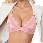 1pcs 2026 Lace for Women Bras Wire-Free 3/4 Cup Brassiere Fashion Style Pink Sexy Lingerie No Pad Breathable Female Underwear