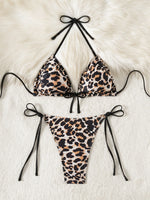 ZTVitality Sexy Leopard Push Up Bikini Set 2026 New Arrival Biquini Halter Bandage Swimsuit Women Swimwear Summer Beachwear
