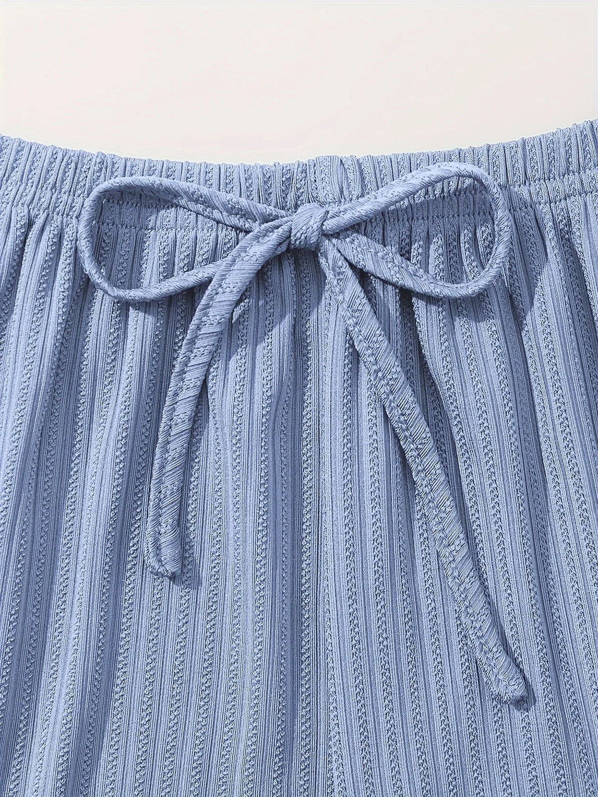 Women Ribbed Pajama Set Lace Trim Cami Top and Pants Sleepwear Soft Breathable Button Front Loungewear