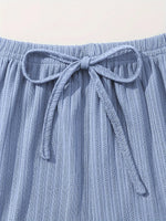 Women Ribbed Pajama Set Lace Trim Cami Top and Pants Sleepwear Soft Breathable Button Front Loungewear