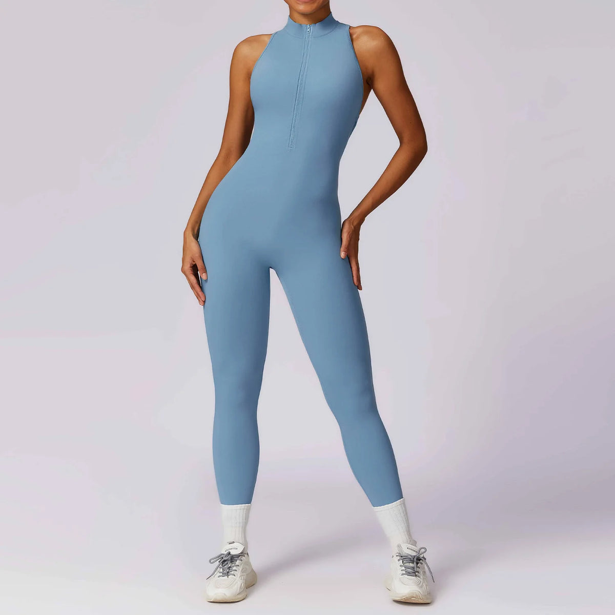 Scrunch Sports Overalls Gym Jumpsuit Women's Fitness Suit Short Sets for Woman Tracksuit Yoga Clothing Zipper Workout Sportswear