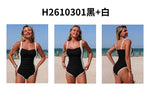 Vintage Black White Patchwork Bikini Set 2026 Women Pleate Slim Cross Tank Top High Waist Swimsuit Beach Bathing Suit Swimwear