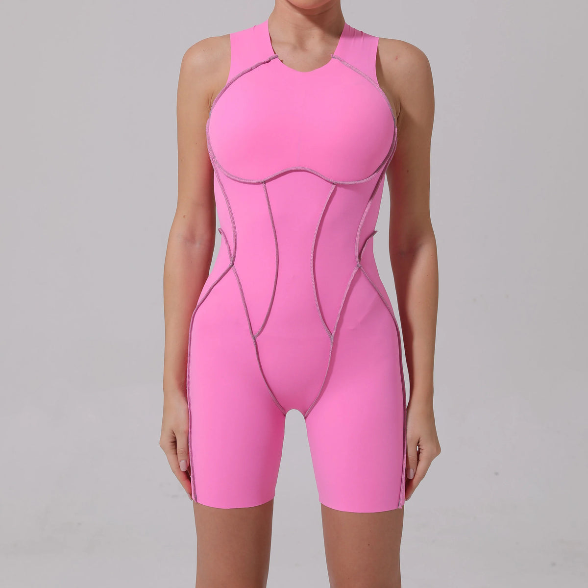 Yoga Jumpsuit Summer Short Sleeveless Sports Wear Gym Fitness Sports Bodysuit Women Dance Running Workout Clothes Yoga Jumpsuit