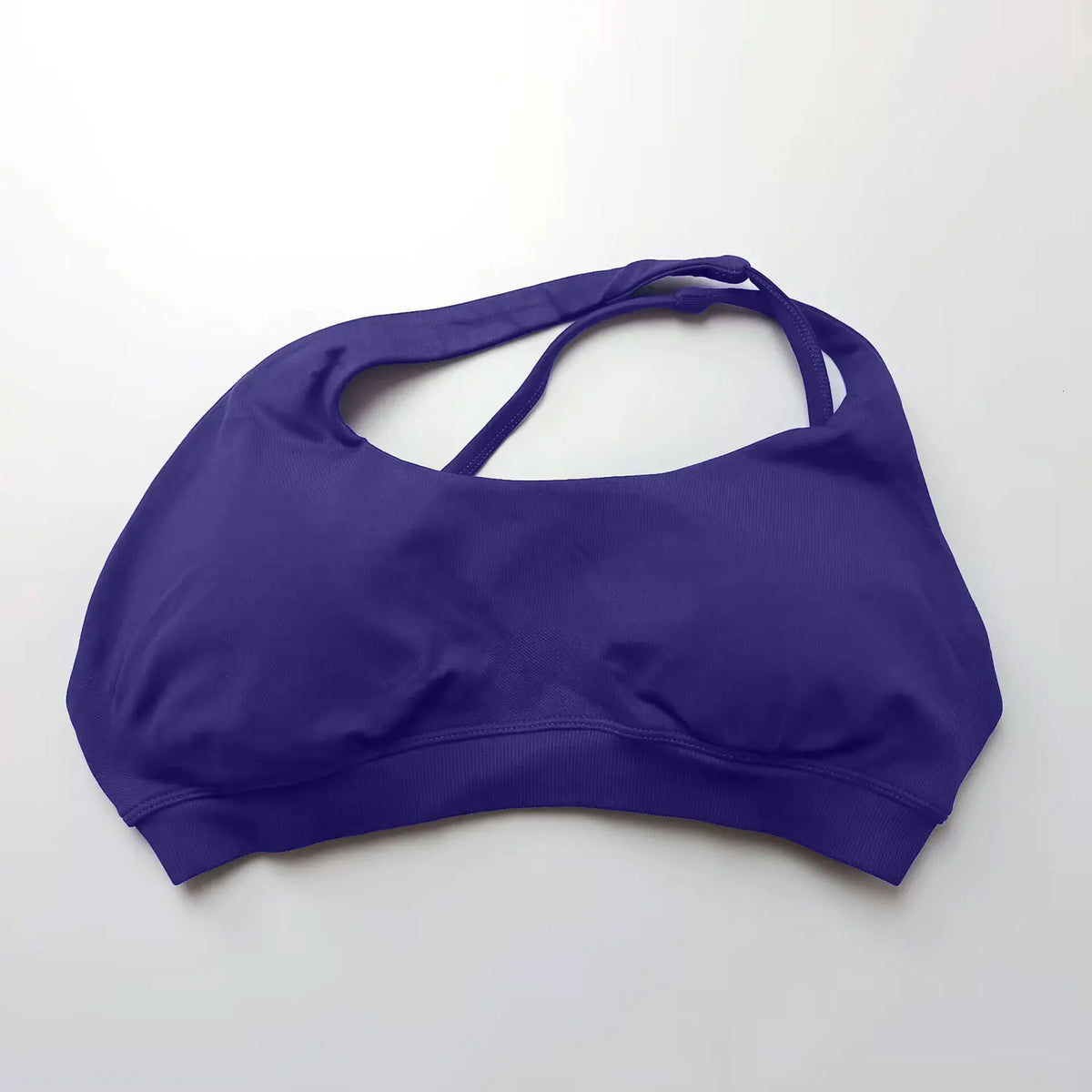 NCLAGEN Asymmetric Sports Bra High Support Backless Gym Top Women Halter Fitness Running Workout Clothes Sexy Seamless Underwear