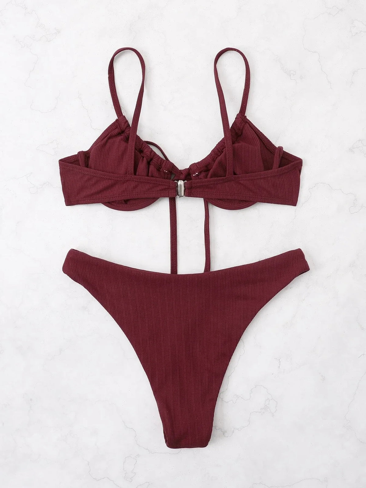 2026 Push Up Bikini Women Tie Front Swimsuit Sexy Underwire Swimwear Female Bathers Bathing Swimming Swim Suit Summer Beachwear