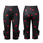 Summer Women Capri Pants with Bows Mid Rise Skinny Side Split Hem Pants Casual Jogging Leggings for Office Daily Street Wear