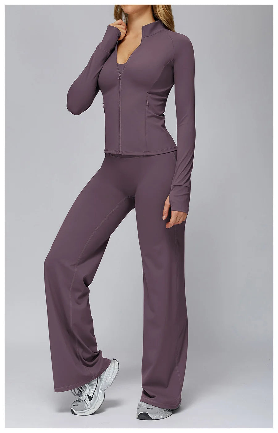New yoga set 2 pieces gym set Women Long Sleeve Sports Shirts Sports Bra Leggings Suit Fitness Running Workout Suits Tracksuit