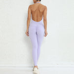 Backless Gym Jumpsuit Sport Overalls Women Nylon Yoga Workout Clothes for Women Fitness Clothing Gym Sets Womens Outfits