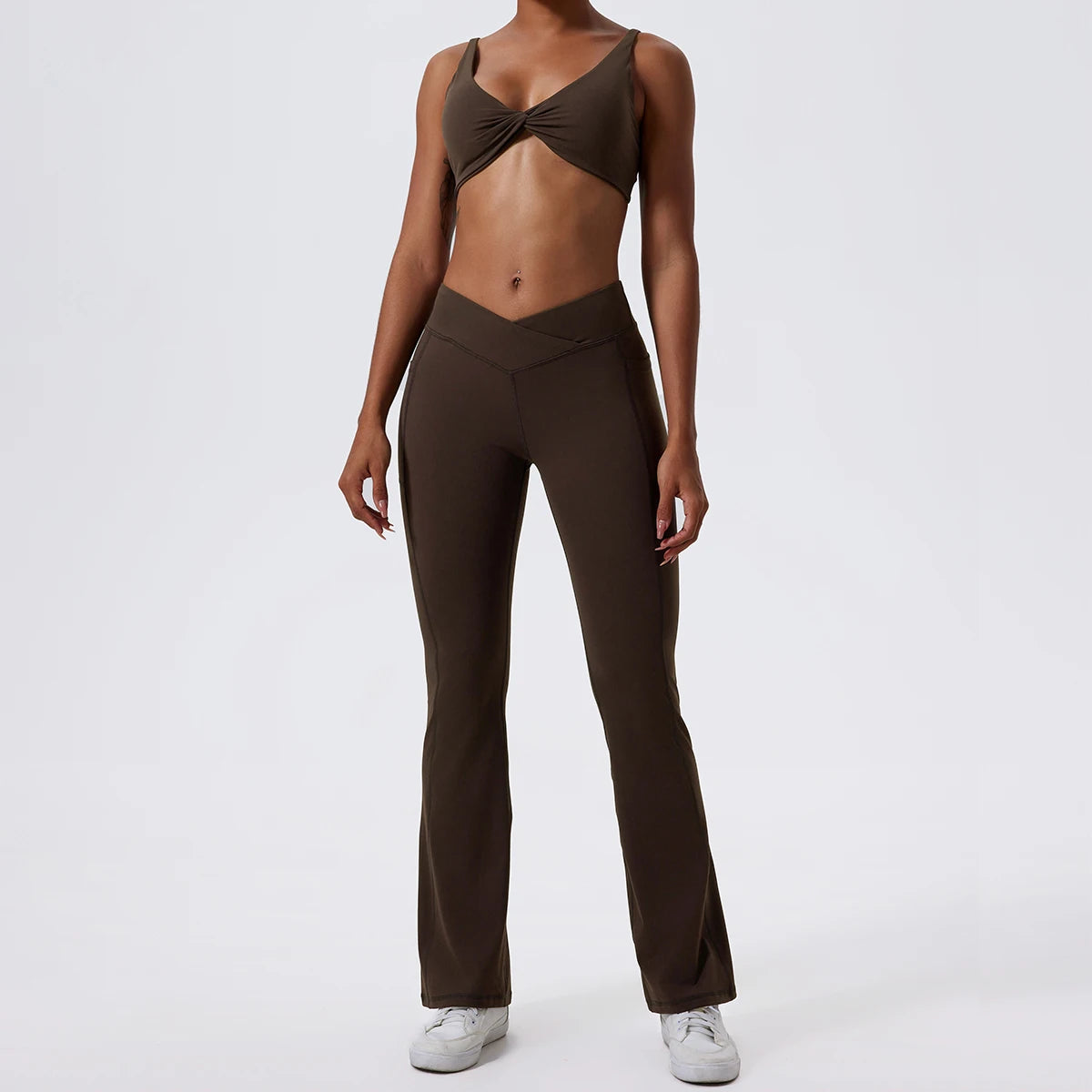 Hearuisavy Summer Sports Bra Shockproof Push Up Gym Top Women Quick-Dry Yoga Clothes Pleated Design Brassiere Workout Crop Top