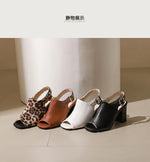 New Women Sandals Peep Toe High Heels Summer Gladiator Shoes Black Brown Woman Ankle Strap Sandalias Female Mujer Big Size