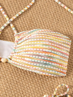 ZTVitality Sexy Tie Dye Bikini Set 2026 New Arrival Padded Bra Halter Bandage Seimsuit Women's Swimwear Summer Tow-Piece Biquini