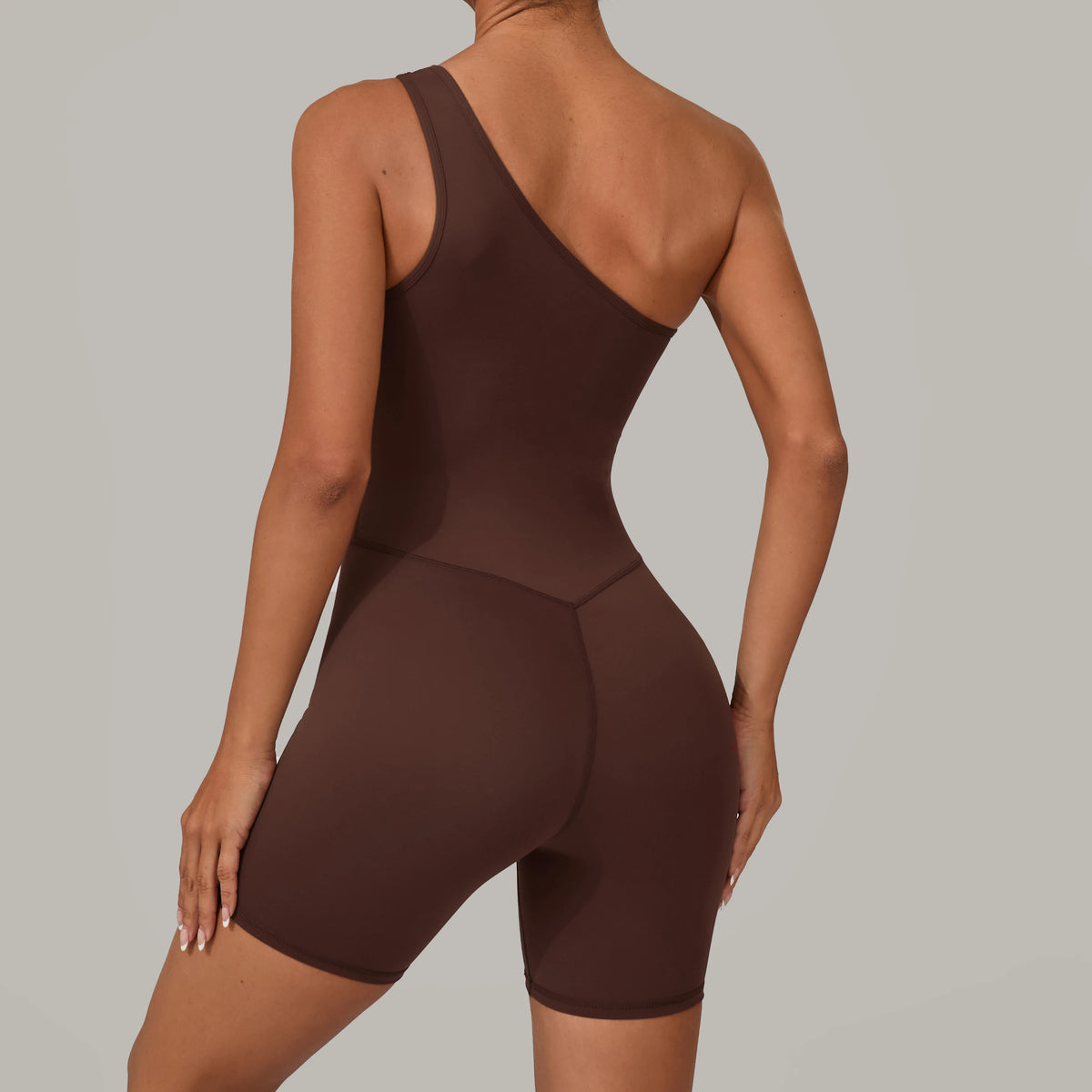 One Shoulder Women Sports Jumpsuit Sleeveless Yoga Rompers Backless Sportswear Women Workout One Piece Bodysuits Female