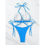 7 Colors Brazilian Halter Bikini Female Swimsuit Women Swimwear Two-Pieces Bikini Set Padded Bather Bathing Suit Swim V3536A