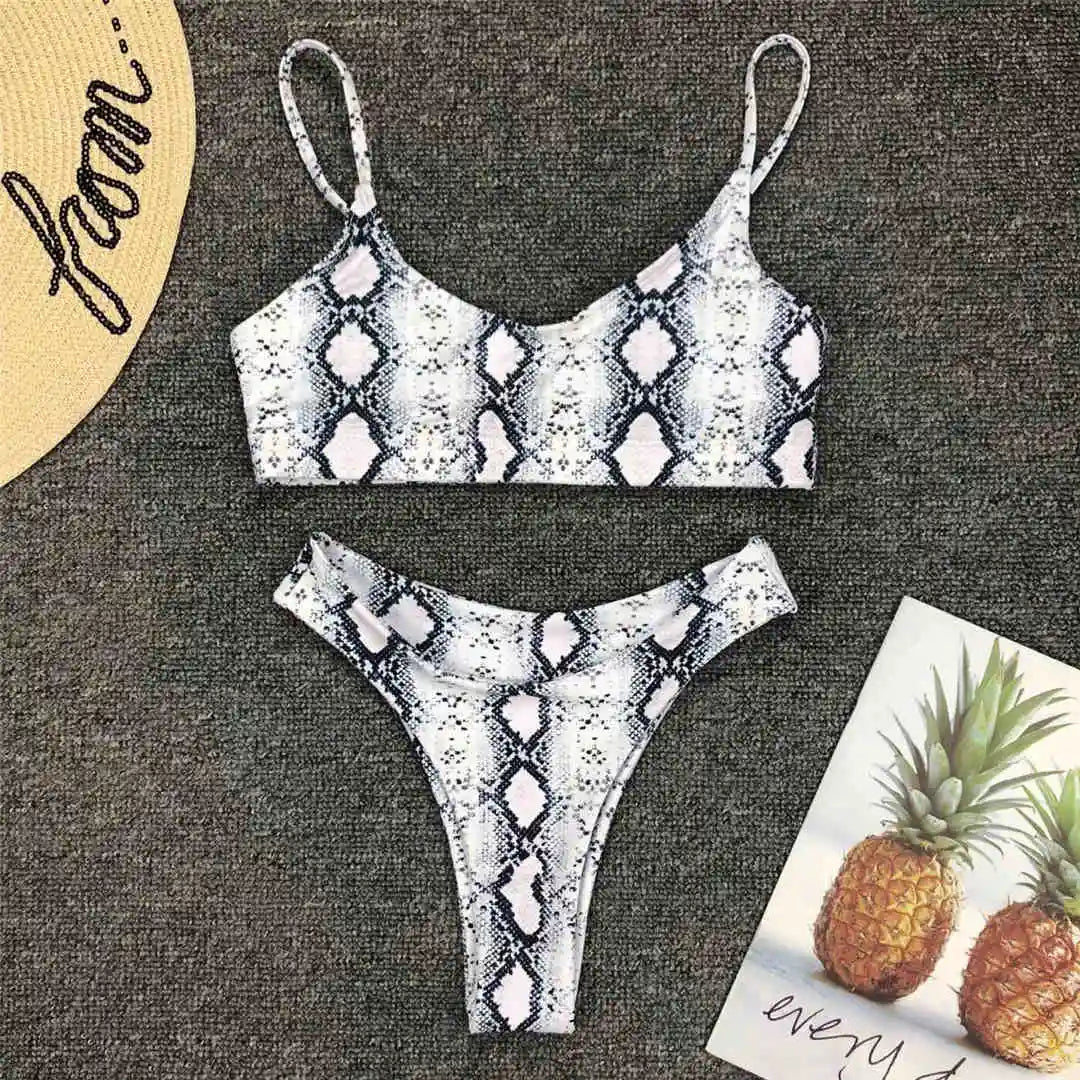 14 Color S - XL Sexy Leopard Bikini Women Swimwear Female Swimsuit Two-Pieces Bikini Set Brazilian Bather Bathing Suit Swim V871