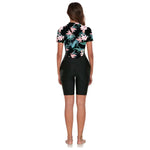 Vintage Leaves Print Patchwork One Piece Swimsuit Women 2025 Sports Front Zipper Slim Swimwear Athletic Bathing Suit Monokini