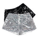 New Versatile Sequins High Waist Shorts Casual Shorts Bar Dance Performance Shorts Shine Zipper Sexy Pure Desire Nightclub XMWV