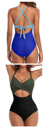 Leopard One Piece Swimsuit 2024 New Halter Push Up Swimwear Women Swimsuit Bathing Suit Beachwear Monokini Female Swimming Suits