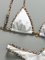 Sexy Black Leopard Patchwork Micro Bikini 2026 Women Pleate Push Up Bra Thong Swimsuit Summer Bathing Suit Holiday Swimwear